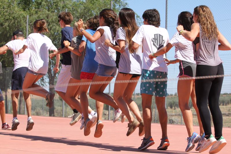 Sports activity at the camp facilities